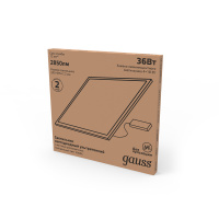 Светильник светодиодный ДВО 36 Вт 4000К 2850 лм 180-260В IP40 595х595х7мм Алюминий матовый опал утратонкий с равномерной засветкой драйвер в комлекте Офис Gauss GAUSS 145024236