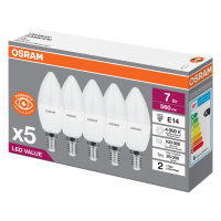Лампа светодиодная LED 7 Вт E14 4000К 560Лм свеча 220 В (замена 60Вт) OSRAM LEDVANCE 4058075577954