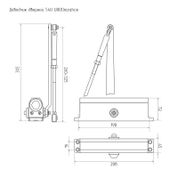 Доводчик дверной морозостойкий НОРА-М 540 URBOnization Серый 16635