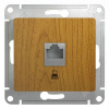 GLOSSA Розетка компьютерная RJ45 категория 5е в рамку дуб Systeme Electric GSL000581K
