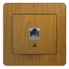GLOSSA Розетка компьютерная RJ45 категория 5е в рамку дуб Systeme Electric GSL000581K