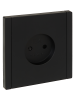 FORTE&PIANO Розетка 1-местная без заземления с защитными шторками винтовое крепление 10А FP117 черный IEK FP-R13-10-K02