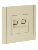 FORTE&PIANO Розетка компьютерная двойная RJ45 кат.5E FP433 ваниль IEK FP-K20-1-K10