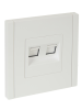 FORTE&PIANO Розетка двойная RJ11+RJ45 кат.5E FP235 белый IEK FP-KT20-O-1-K01