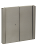 FORTE&PIANO Выключатель 2-клавишный проходной с индикацией 10А FP508 сталь IEK FP-V22-1-10-1-K46