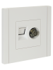 FORTE&PIANO Розетка двойная TV+RJ45 кат.5E FP236 белый IEK FP-AK20-1-K01