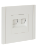 FORTE&PIANO Розетка компьютерная двойная RJ45 кат.6 FP234 белый IEK FP-K20-2-K01