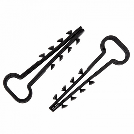 Дюбель-хомут нейлоновый 6-12мм. прямоугольный. черный (100 шт/уп) REXANT 07-4614