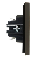 FORTE&PIANO Выключатель 1-клавишный проходной с индикацией 10А FP304 серый IEK FP-V12-1-10-1-K03