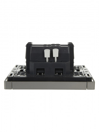 FORTE&PIANO Выключатель 1-клавишный проходной 10А FP503 сталь IEK FP-V12-0-10-1-K46