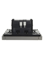 FORTE&PIANO Выключатель 1-клавишный проходной 10А FP503 сталь IEK FP-V12-0-10-1-K46