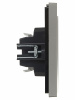 FORTE&PIANO Выключатель 1-клавишный проходной 10А FP503 сталь IEK FP-V12-0-10-1-K46