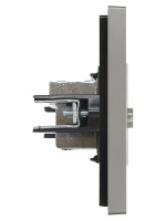 FORTE&PIANO Розетка TV проходная FP529 сталь IEK FP-A10-P-K46