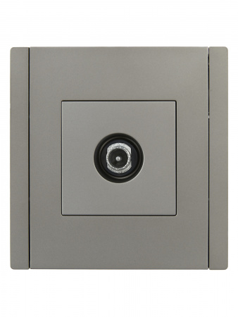 FORTE&PIANO Розетка TV проходная FP529 сталь IEK FP-A10-P-K46