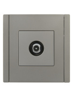 FORTE&PIANO Розетка TV проходная FP529 сталь IEK FP-A10-P-K46