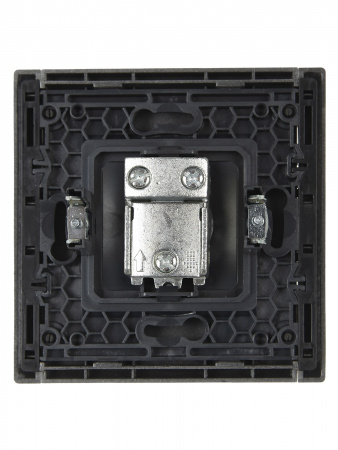 FORTE&PIANO Розетка TV проходная FP529 сталь IEK FP-A10-P-K46