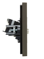 FORTE&PIANO Розетка двойная TV+RJ45 кат.5E FP336 серый IEK FP-AK20-1-K03