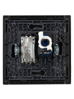 FORTE&PIANO Розетка двойная TV+RJ45 кат.6 FP137 черный IEK FP-AK20-2-K02