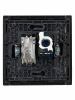 FORTE&PIANO Розетка двойная TV+RJ45 кат.6 FP137 черный IEK FP-AK20-2-K02