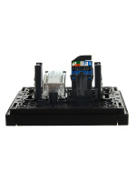 FORTE&PIANO Розетка двойная TV+RJ45 кат.6 FP137 черный IEK FP-AK20-2-K02