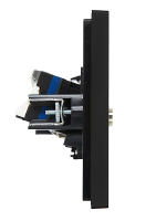 FORTE&PIANO Розетка двойная TV+RJ45 кат.6 FP137 черный IEK FP-AK20-2-K02