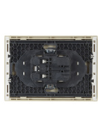 FORTE&PIANO Розетка 2-местная без заземления без защитных шторок безвинтовое крепление 10А FP426 ваниль IEK FP-R20-10-1-K10