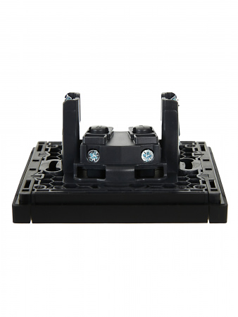 FORTE&PIANO Розетка 1-местная без заземления с защитными шторками винтовое крепление 10А FP117 черный IEK FP-R13-10-K02