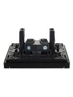 FORTE&PIANO Розетка 1-местная без заземления с защитными шторками винтовое крепление 10А FP117 черный IEK FP-R13-10-K02