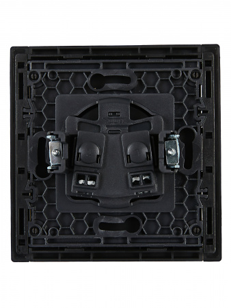 FORTE&PIANO Розетка 1-местная без заземления с защитными шторками винтовое крепление 10А FP117 черный IEK FP-R13-10-K02