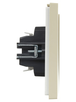 FORTE&PIANO Выключатель 2-клавишный с индикацией 10А FP406 ваниль IEK FP-V20-1-10-1-K10