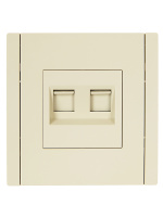 FORTE&PIANO Розетка компьютерная двойная RJ45 кат.5E FP433 ваниль IEK FP-K20-1-K10