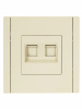 FORTE&PIANO Розетка компьютерная двойная RJ45 кат.5E FP433 ваниль IEK FP-K20-1-K10