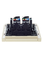 FORTE&PIANO Розетка компьютерная двойная RJ45 кат.5E FP433 ваниль IEK FP-K20-1-K10