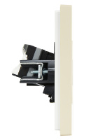 FORTE&PIANO Розетка компьютерная двойная RJ45 кат.5E FP433 ваниль IEK FP-K20-1-K10