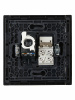 FORTE&PIANO Розетка двойная RJ11+RJ45 кат.5E FP135 черный IEK FP-KT20-O-1-K02