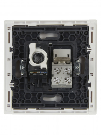 FORTE&PIANO Розетка двойная RJ11+RJ45 кат.5E FP235 белый IEK FP-KT20-O-1-K01