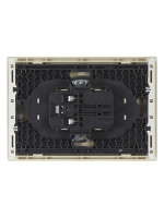 FORTE&PIANO Розетка 2-местная без заземления с защитными шторками безвинтовое крепление 10А FP425 ваниль IEK FP-R23-10-1-K10