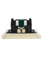 FORTE&PIANO Розетка 1-местная с заземлением с защитными шторками безвинтовое крепление 16А FP413 ваниль IEK FP-R14-16-1-K10