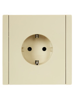 FORTE&PIANO Розетка 1-местная с заземлением с защитными шторками винтовое крепление 16А FP415 ваниль IEK FP-R14-16-K10