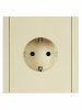 FORTE&PIANO Розетка 1-местная с заземлением с защитными шторками винтовое крепление 16А FP415 ваниль IEK FP-R14-16-K10
