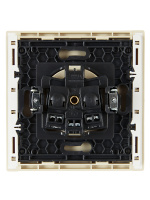 FORTE&PIANO Розетка 1-местная с заземлением с защитными шторками винтовое крепление 16А FP415 ваниль IEK FP-R14-16-K10