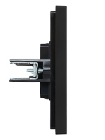 FORTE&PIANO Заглушка с суппортом FP141 черный IEK FP-PL10-K02