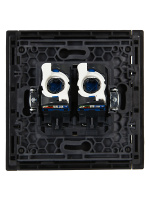 FORTE&PIANO Розетка компьютерная двойная RJ45 кат.6 FP134 черный IEK FP-K20-2-K02