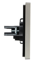 FORTE&PIANO Розетка 1-местная без заземления без защитных шторок винтовое крепление 10А FP518 сталь IEK FP-R10-10-K46