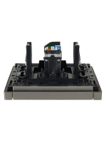 FORTE&PIANO Розетка компьютерная RJ45 кат.5E FP532 сталь IEK FP-K10-1-K46