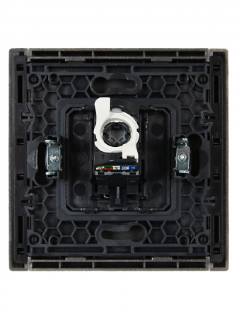 FORTE&PIANO Розетка компьютерная RJ45 кат.5E FP532 сталь IEK FP-K10-1-K46