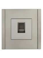 FORTE&PIANO Розетка компьютерная RJ45 кат.5E FP532 сталь IEK FP-K10-1-K46