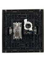 FORTE&PIANO Розетка двойная TV+RJ45 кат.5E FP536 сталь IEK FP-AK20-1-K46