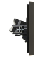 FORTE&PIANO Розетка компьютерная двойная RJ45 кат.5E FP333 серый IEK FP-K20-1-K03