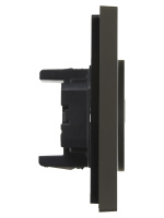 FORTE&PIANO Розетка 2-местная без заземления с защитными шторками безвинтовое крепление 10А FP325 серый IEK FP-R23-10-1-K03